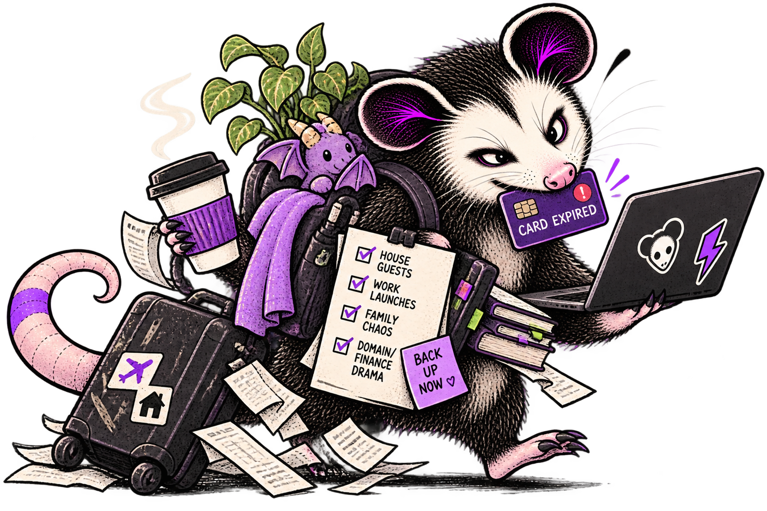 The possum, in its idle state