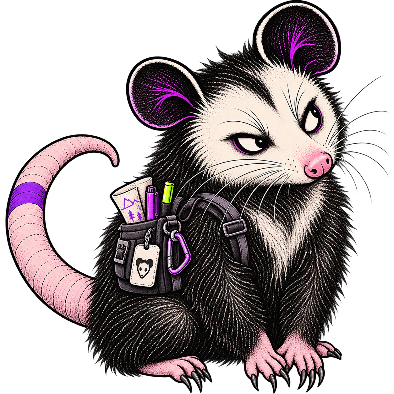 The possum, in its idle state